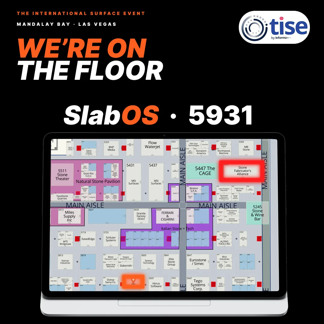 SlabOS at TISE 2027 — Booth 5931, Mandalay Bay Convention Center, Las Vegas, Feb 2–4